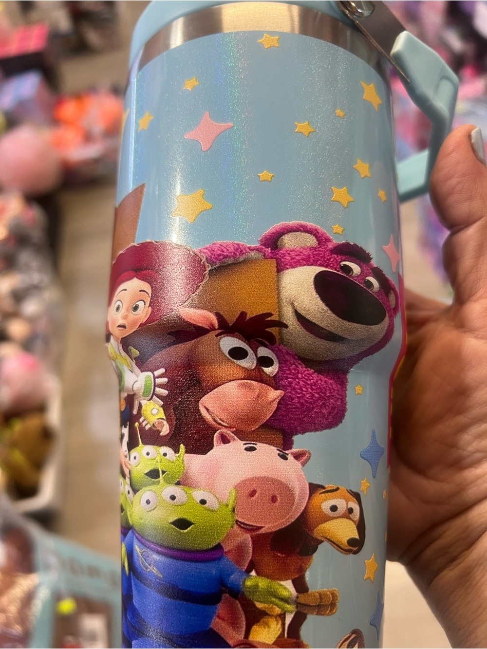 Stanley Toy Story light blue glitter stainless cup with character wrap - Picture 2 of 5